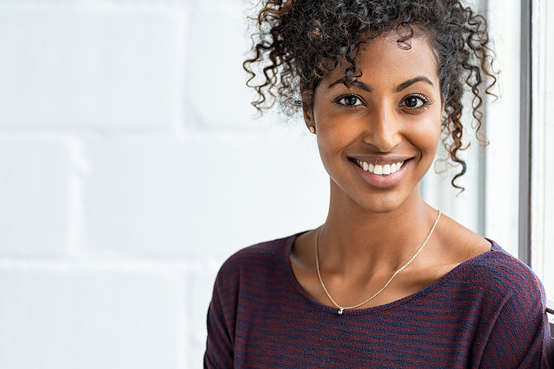 Woman Smiling with White Teeth