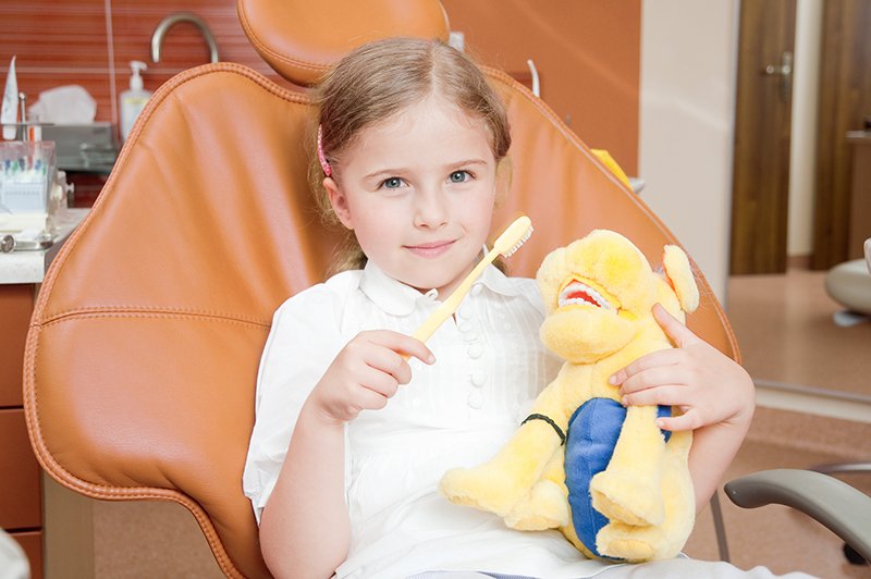 young patient at a paediatric dentist